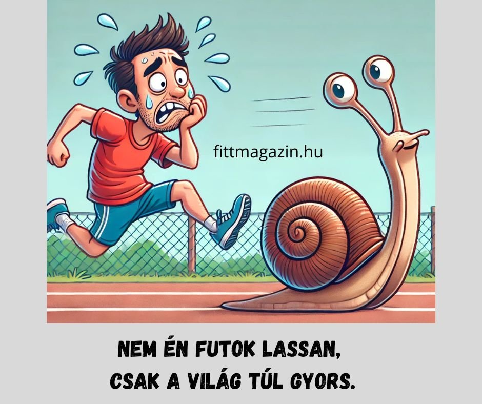 vicces futás idézet, Nem én futok lassan, csak a világ túl gyors.