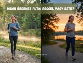 Mikor érdemes futni reggel vagy este, nő napkeltében fut, nő szürkületben fut